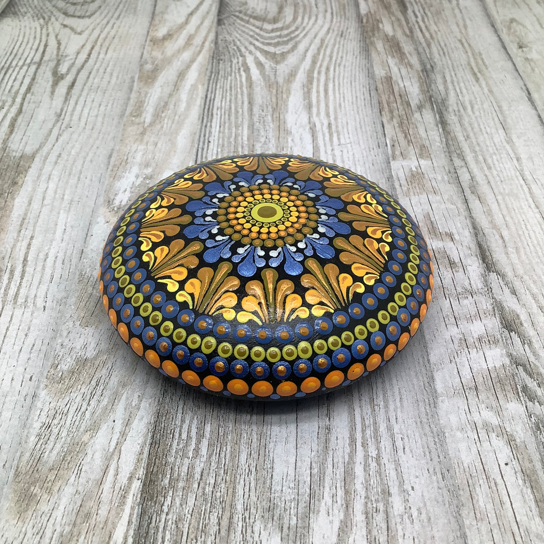 Mandala Steen Paars en Goud