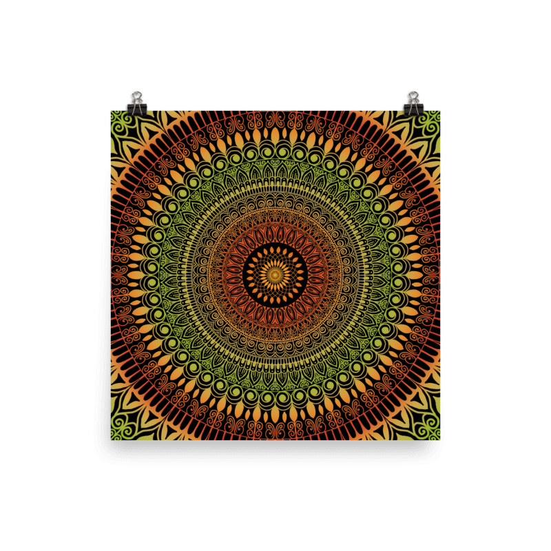 Poster Mandala Ontwerp "Rustic Charm"