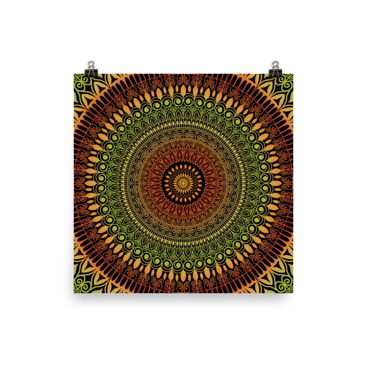 Poster Mandala Ontwerp "Rustic Charm"