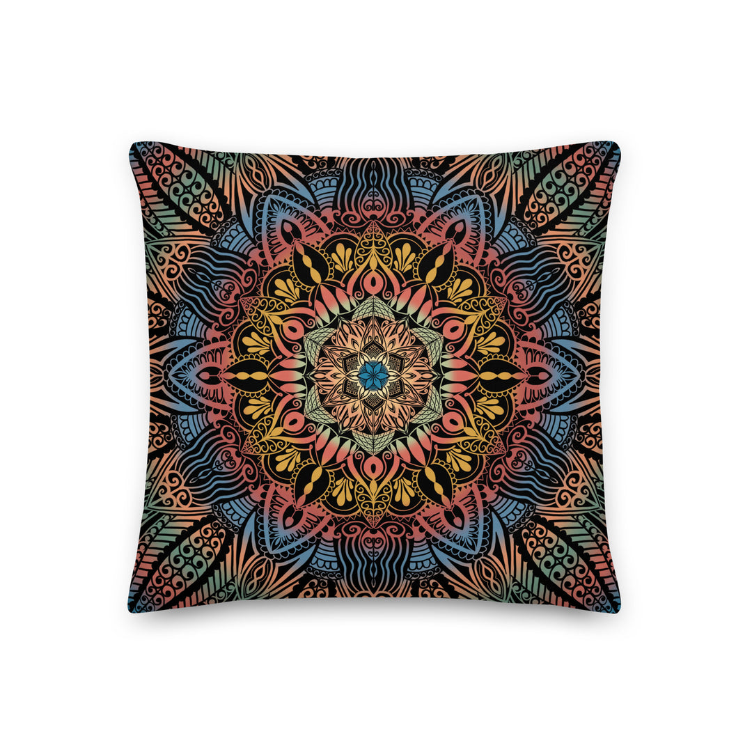 Dynamic Splendor: psychedelische mandala-kussensloop
