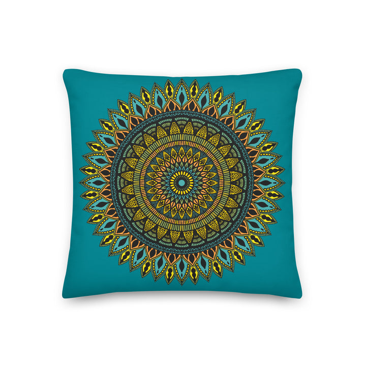 Eastern Oasis, kussenhoes met mandala in oosters blauw