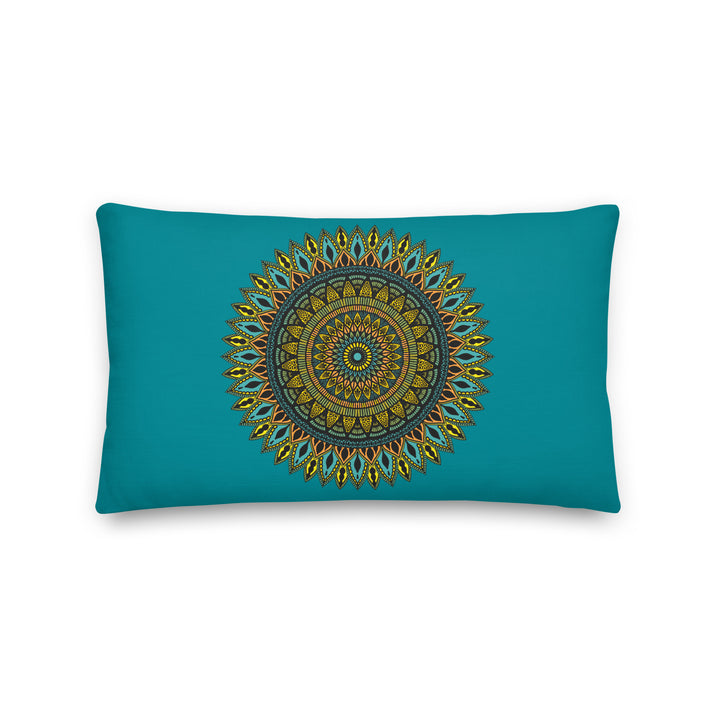 Eastern Oasis, kussenhoes met mandala in oosters blauw