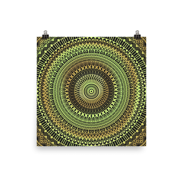 Poster Mandala-ontwerp "Botanical Dreams"