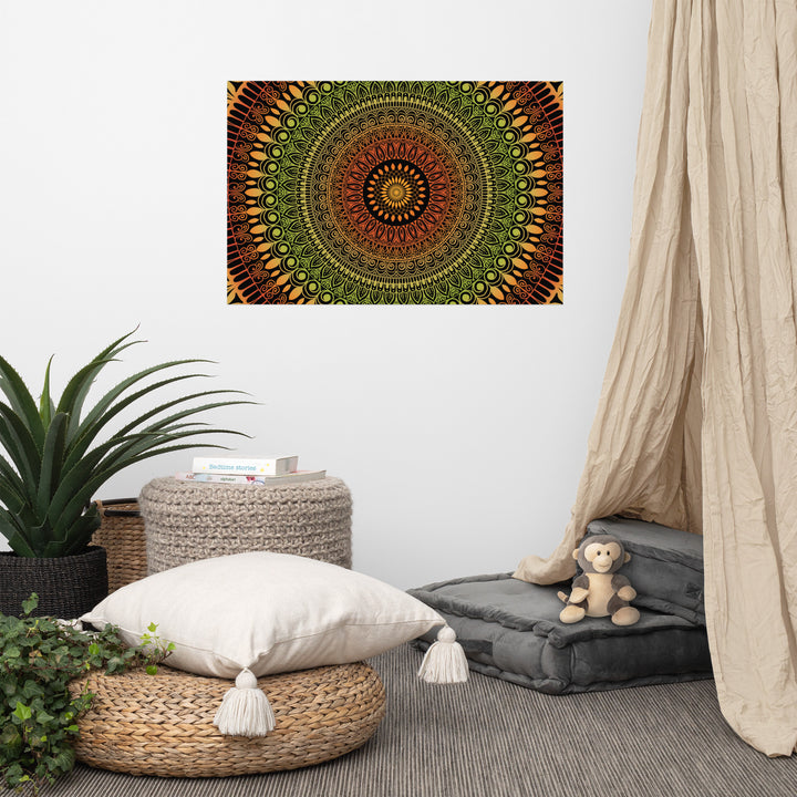 Poster Mandala Ontwerp "Rustic Charm"