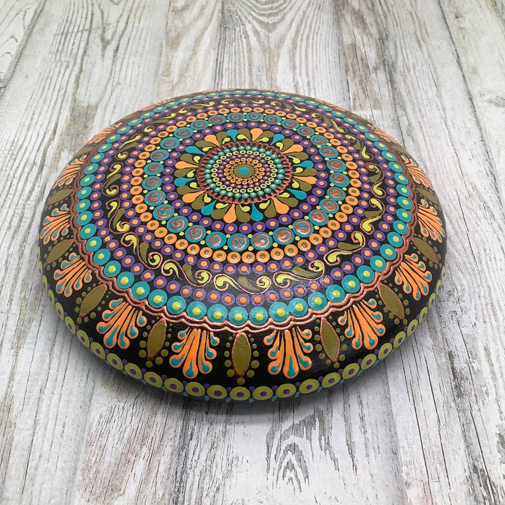 mandala stone close up
