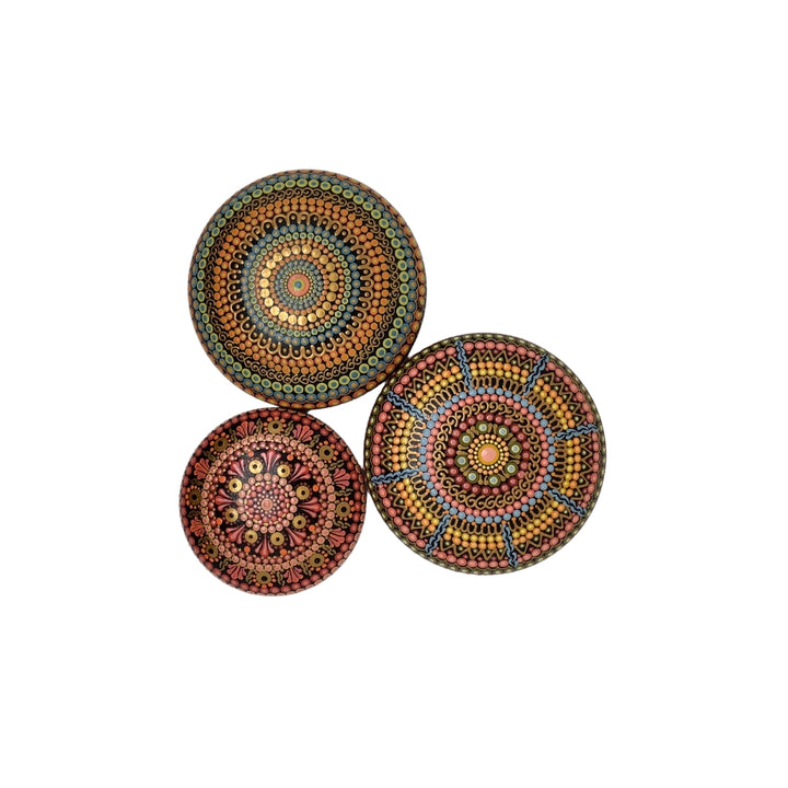 Mandala Steen in Roze en Goud