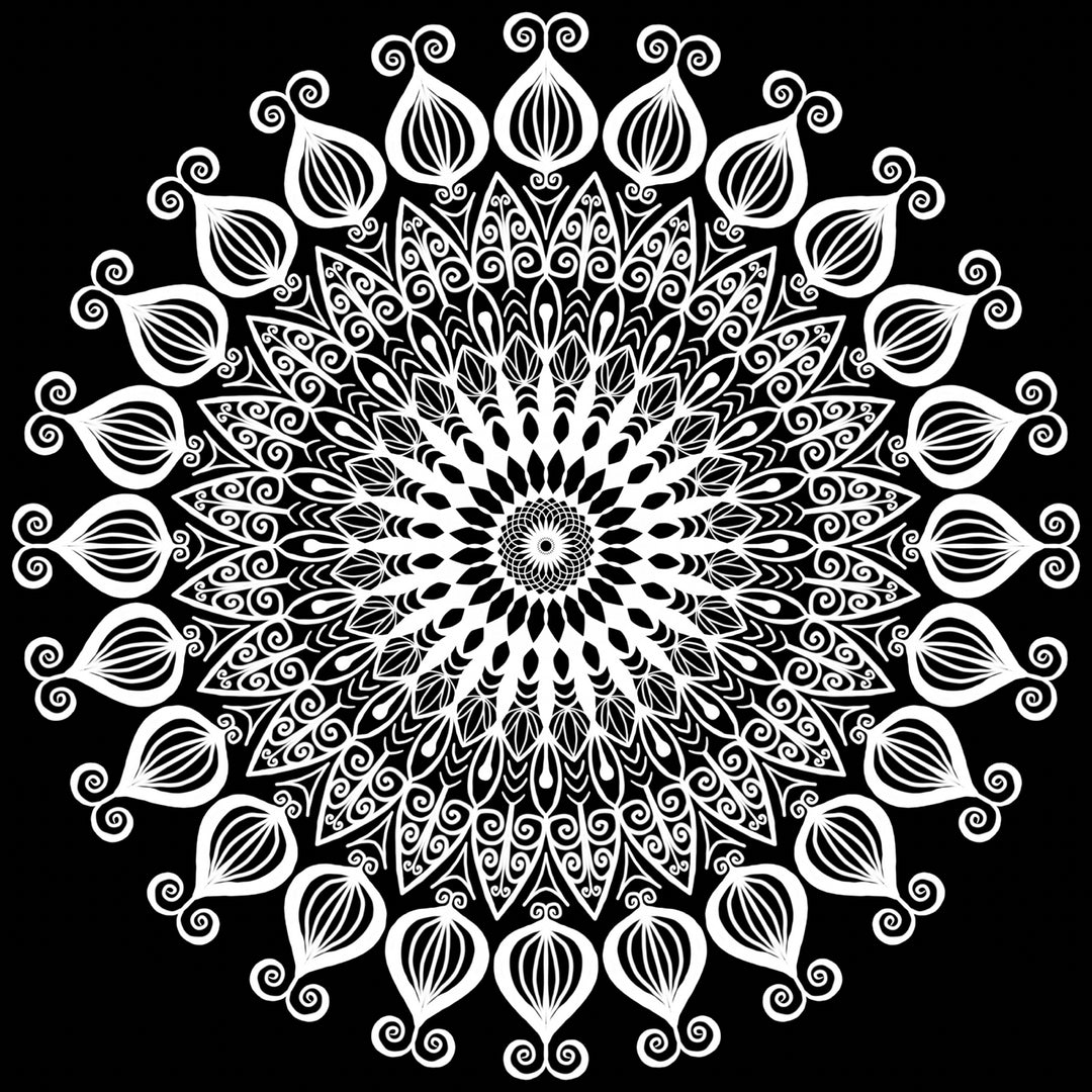 T-shirt White Mandala Design