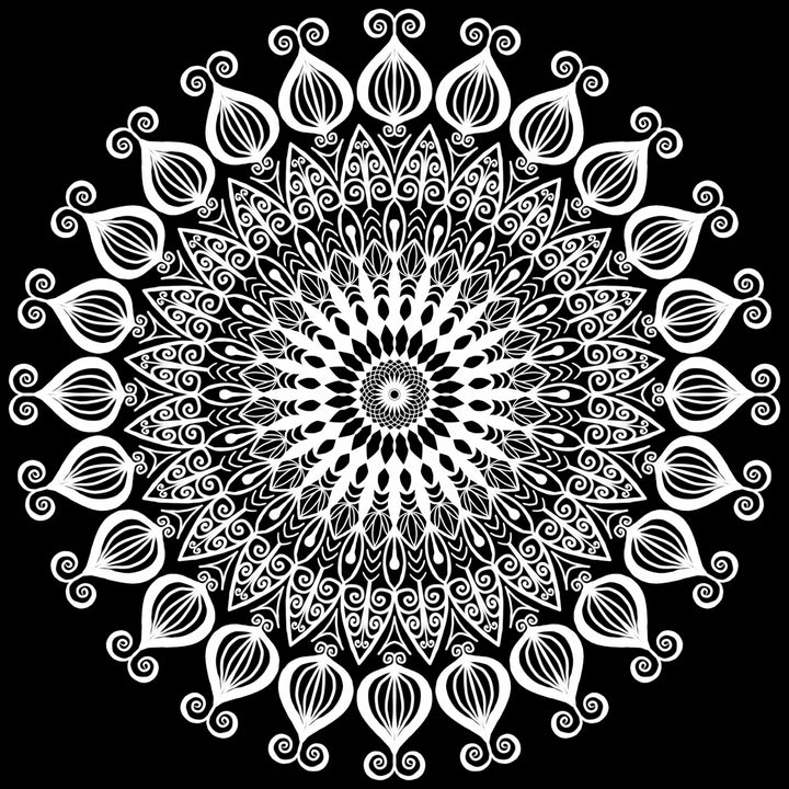 T-shirt White Mandala Design