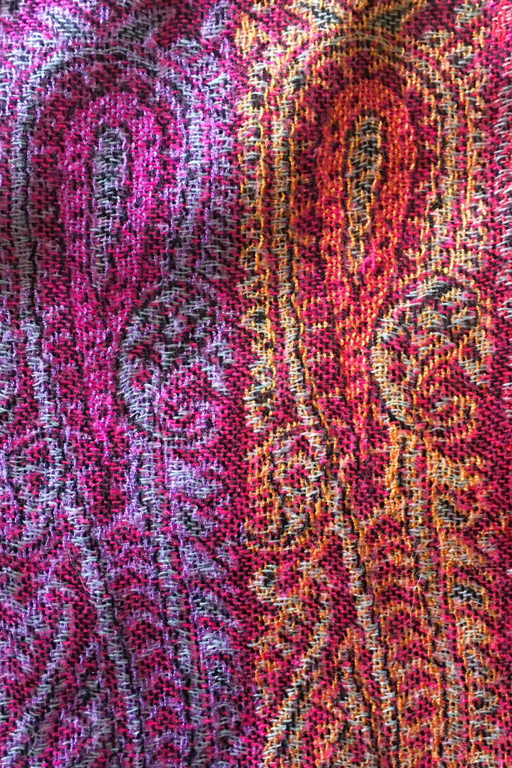 Boho Fringe Bag – Bordeaux & Purple with Appliqué and Tassels