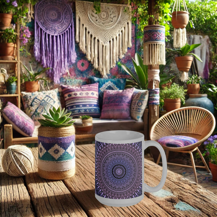 Mystical Lavender: Light Pink& Light Lavender Mandala Mug