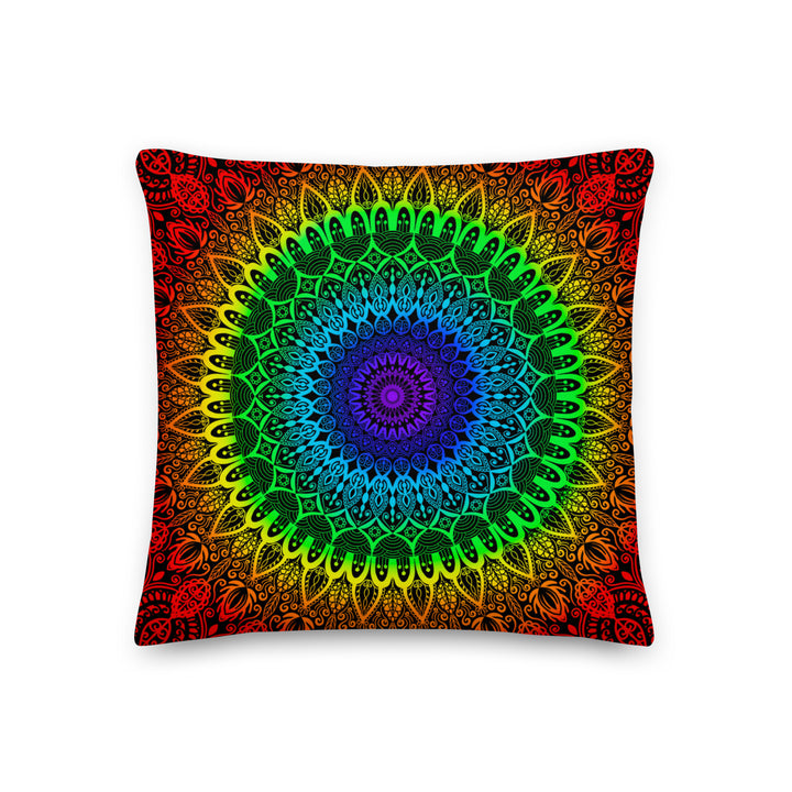 Chakra Harmony Mandala kussenhoes in de 7 levendige chakrakleuren