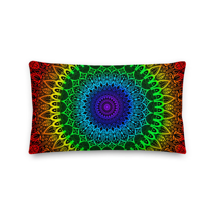 Chakra Harmony Mandala kussenhoes in de 7 levendige chakrakleuren