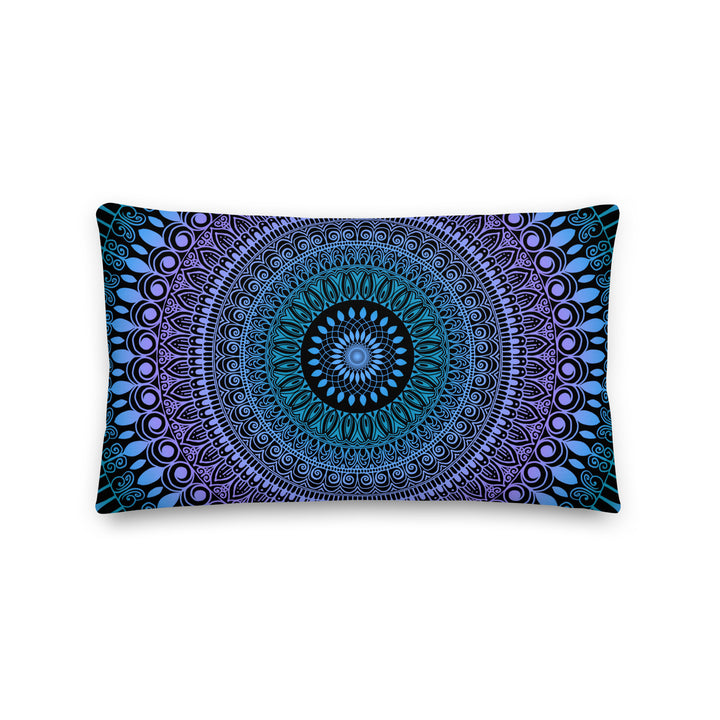 Mandala Magic:  lavendel, blauw en rozekleurige kussenhoes