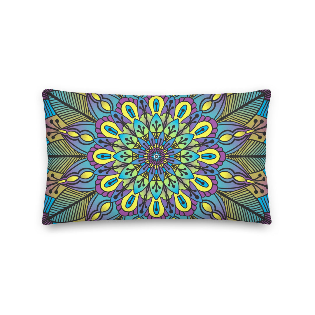Blossoming Harmony: Flower Mandala Pillow Cover
