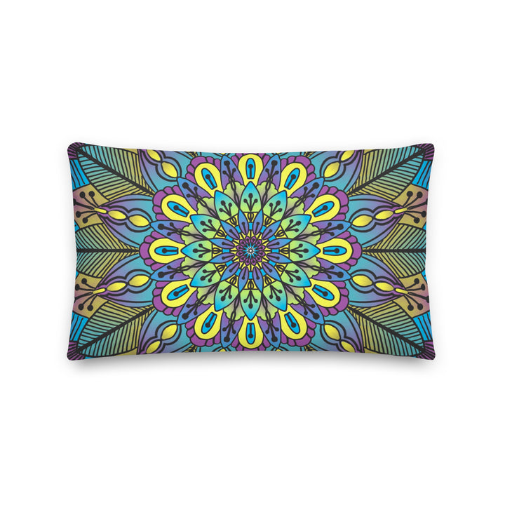 Blossoming Harmony: Flower Mandala Pillow Cover