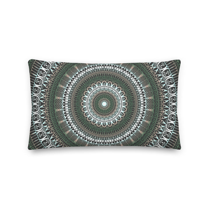 Enchanted Forest: Mandala-kussenhoes in sereen groen