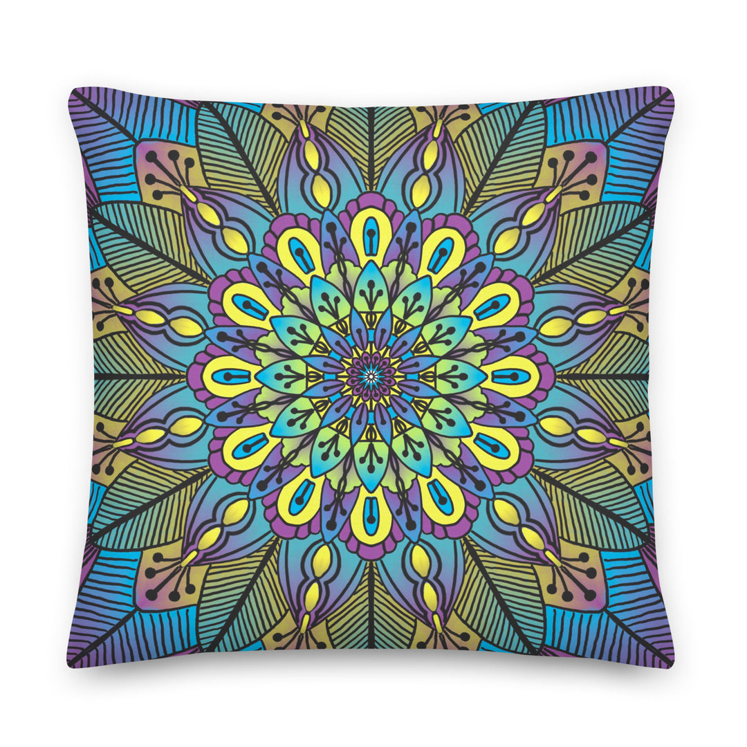 Blossoming Harmony: Flower Mandala Pillow Cover