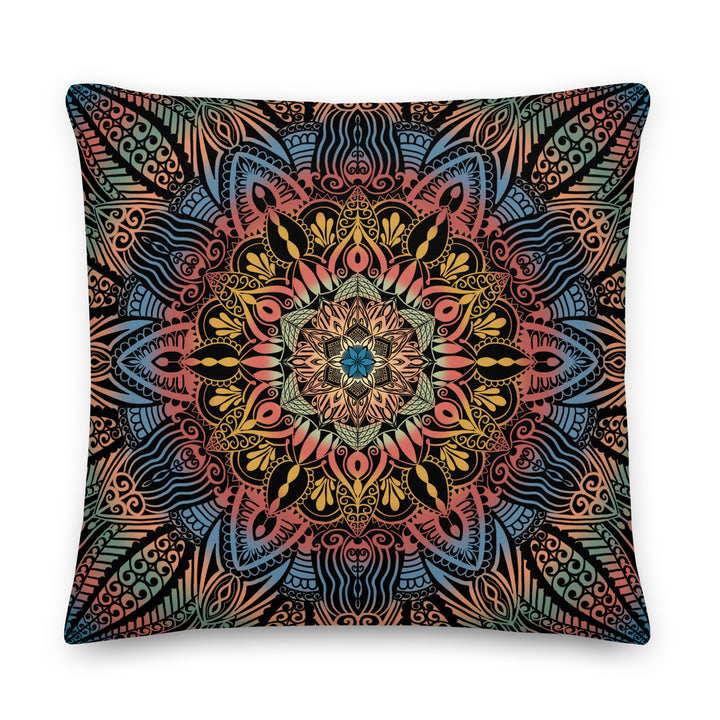 Dynamic Splendor: psychedelische mandala-kussensloop