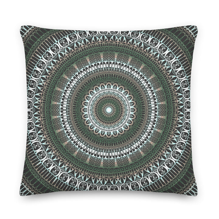 Enchanted Forest: Mandala-kussenhoes in sereen groen