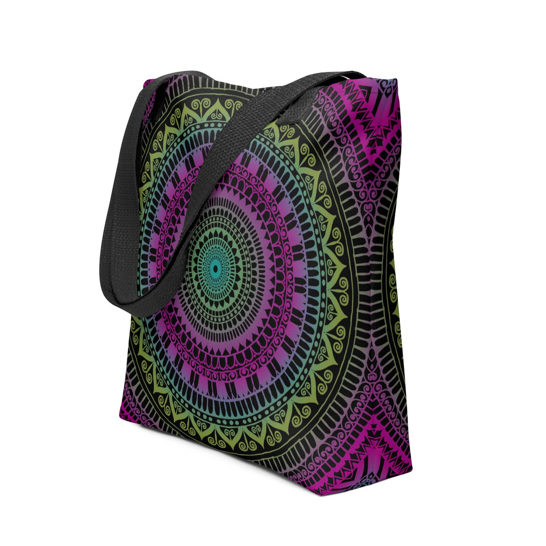mandala tote bag pink green boho tote bag double sided print polyester tote bag