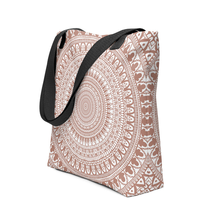 mandala tote bag white terracotta boho tote bag double sided print polyester tote bag