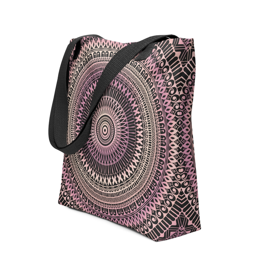 mandala tote bag pale pink beige boho tote bag double sided print polyester tote bag