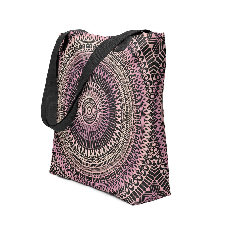 mandala tote bag pale pink beige boho tote bag double sided print polyester tote bag