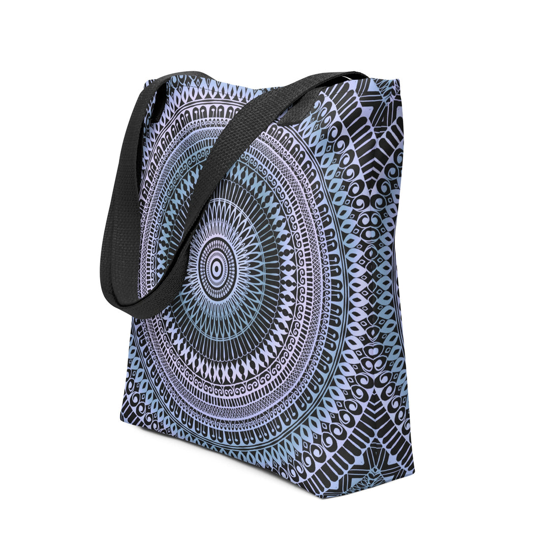 mandala tote bag blue pink soft boho tote bag double sided print polyester tote bag
