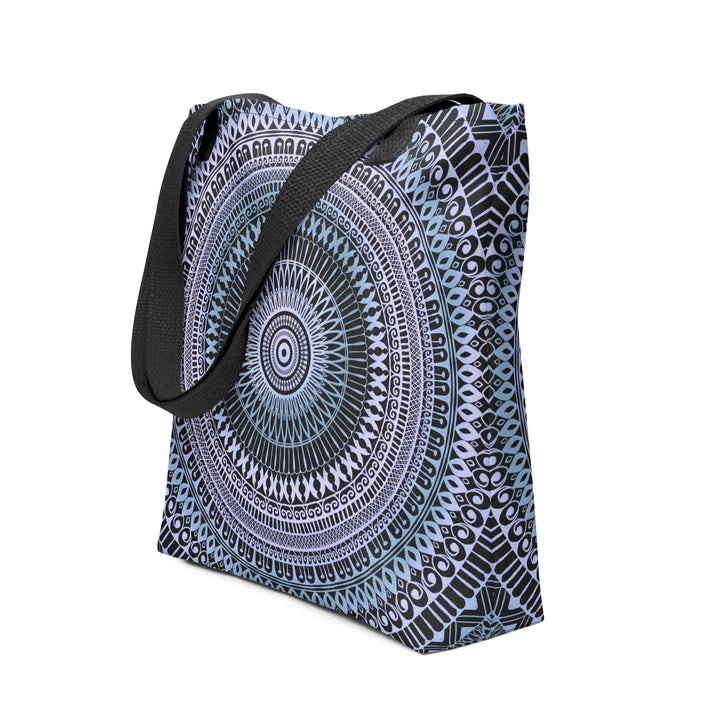 mandala tote bag blue pink soft boho tote bag double sided print polyester tote bag