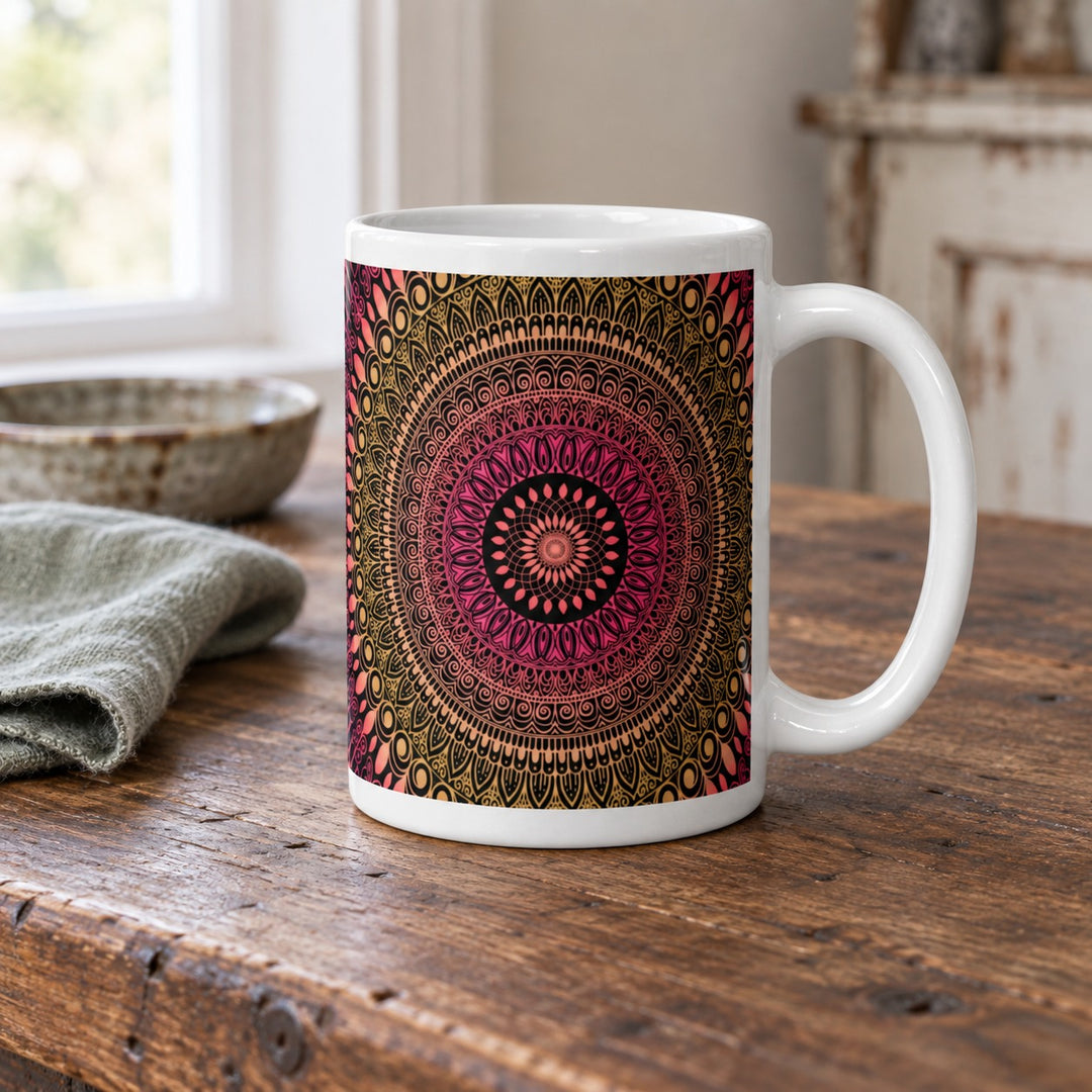 Bohemian Sunshine: Mehndi Mandala mok in zomerkleuren