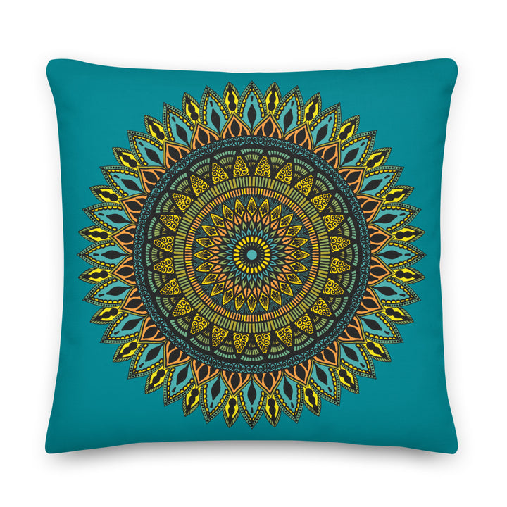 Webshop MandalaStone Eastern Blue Throw Pillow with Mandala Southwest