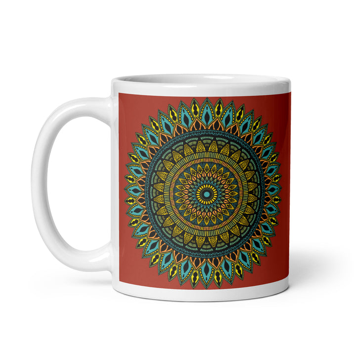 Southwestern Serenity: Carmine Mandala Mug