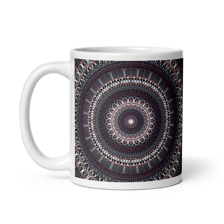 Mandala Mug – Dark Purple & Grey