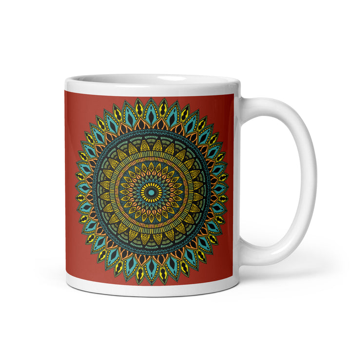 Southwestern Serenity: Carmine Mandala Mug