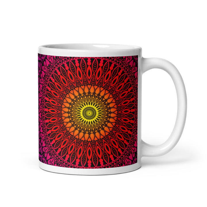 Golden Horizon: Mandala-mok in op zonsondergang geïnspireerde warme kleuren