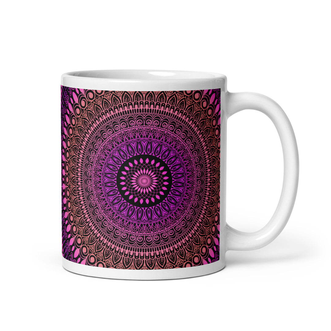 Pink Sunset Dream: Mehndi Mandala mok in zalm en roze