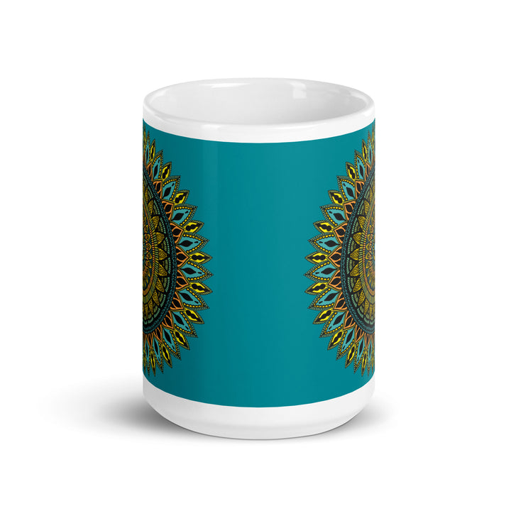 Eastern Oasis: Zuidwest-geïnspireerde blauwe Mandala-mok