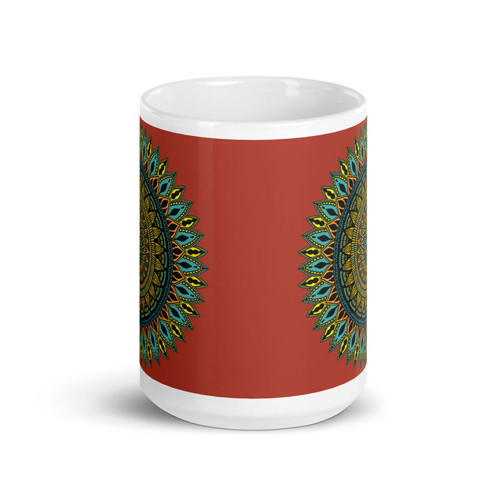 Southwestern Serenity: Carmine Mandala Mug