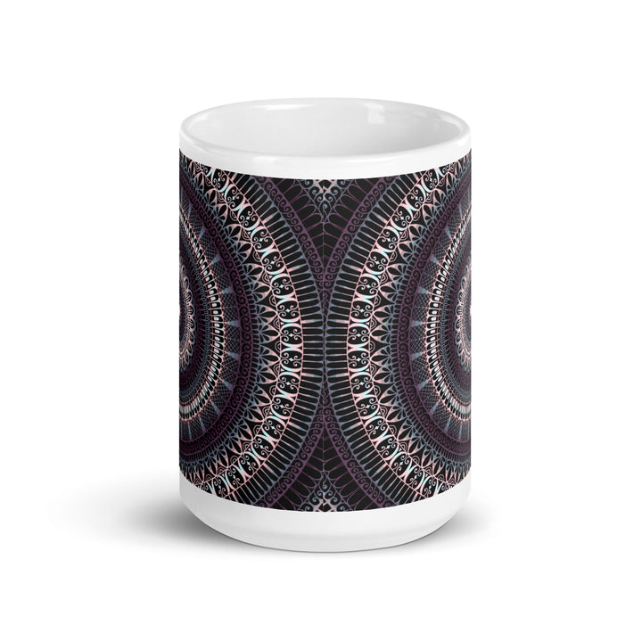 Mandala Mug – Dark Purple & Grey