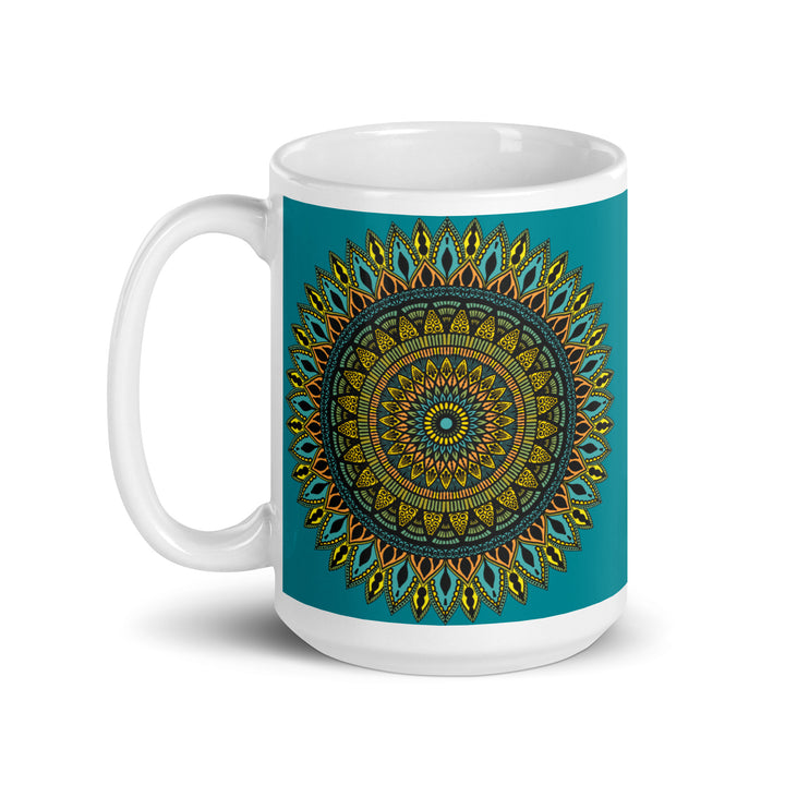 Eastern Oasis: Zuidwest-geïnspireerde blauwe Mandala-mok
