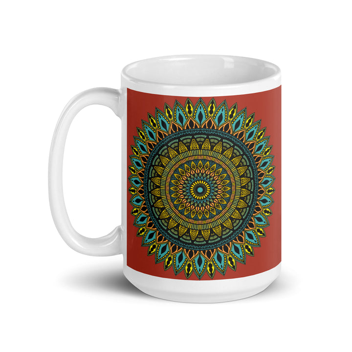 Southwestern Serenity: Carmine Mandala Mug