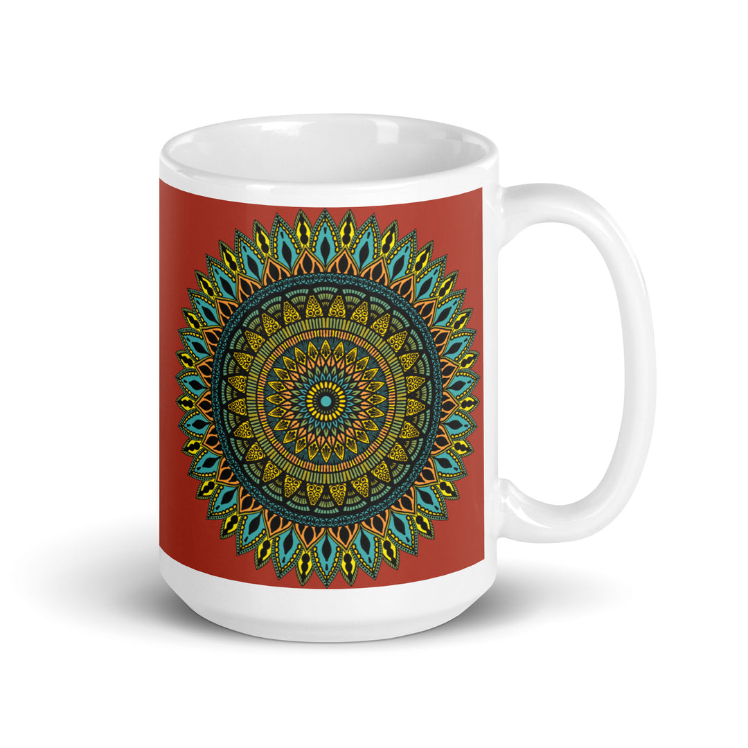 Southwestern Serenity: Carmine Mandala Mug