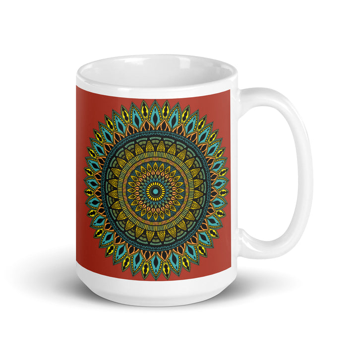 Southwestern Serenity: Carmine Mandala Mug